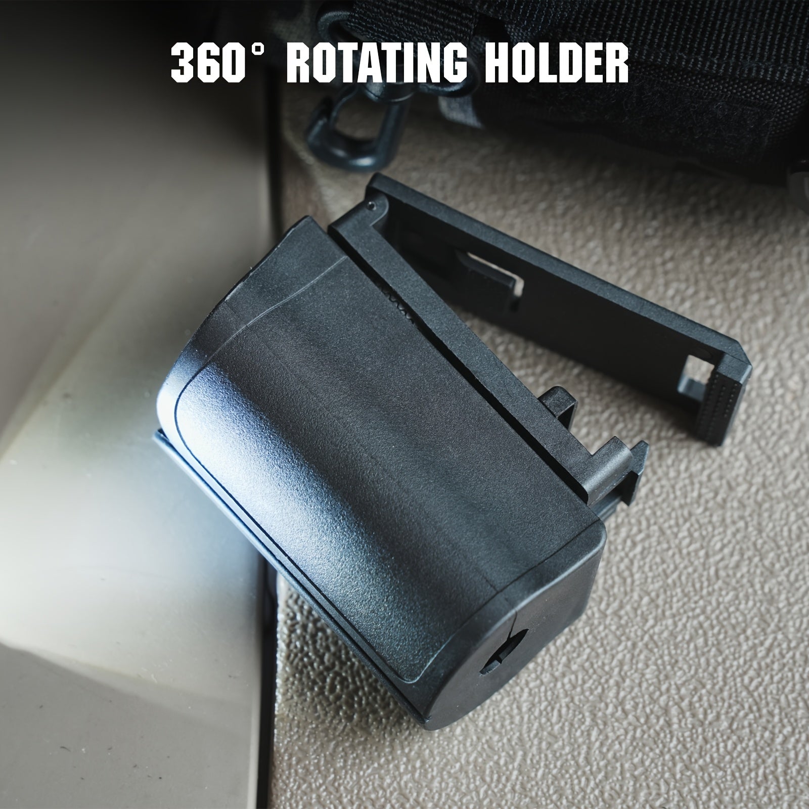 360&deg; Rotating Pepper Spray Holster - Durable Nylon, Tactical, Belt &amp; Molle Compatible