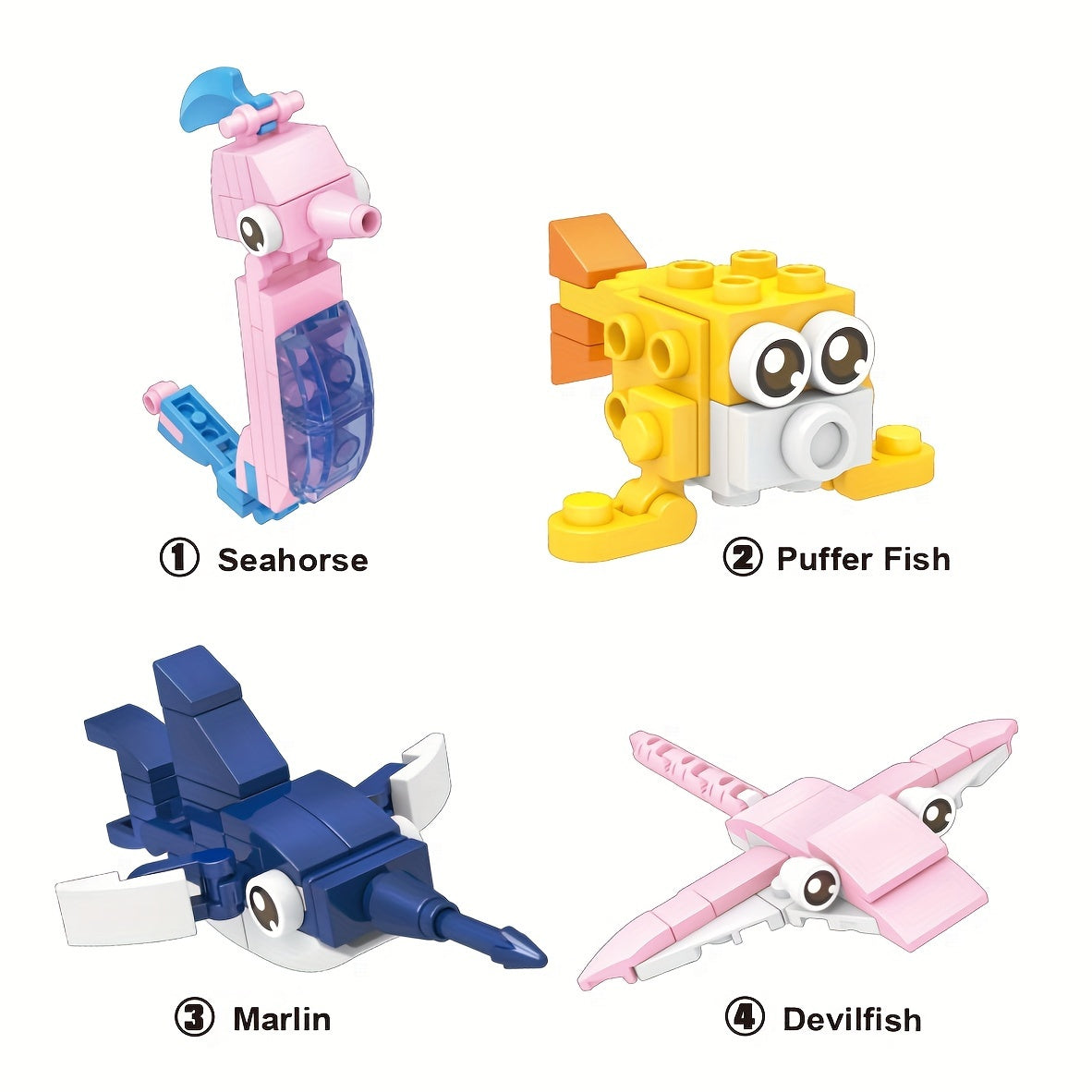 Sea Animal Building Blocks Set - Fun Educational Toy