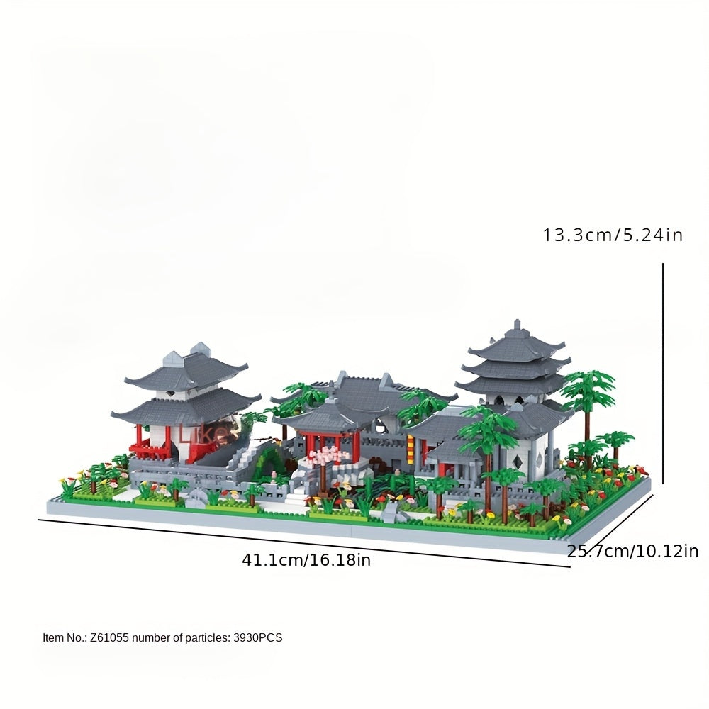 World Landmark Building Landscape Puzzle - 3988/4222/3888pcs + Micro Particle Suzhou Garden 12000pcs Model Castle Educational Toy Kit, Ages 6-8 M2004