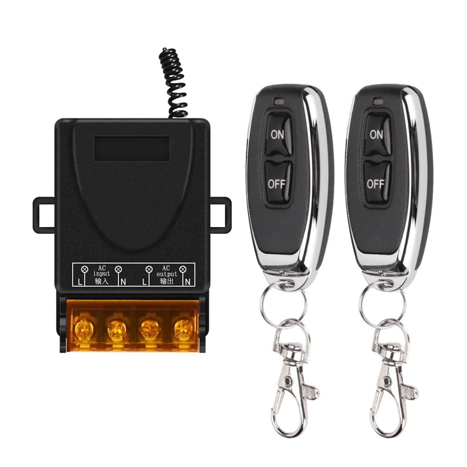 AC 110V 220V 30A Relay Wireless Remote Control Switch System RF 433Mhz Transmitter On Off  for Water Heaters Ceiling LED Lamp AC02A J027-2