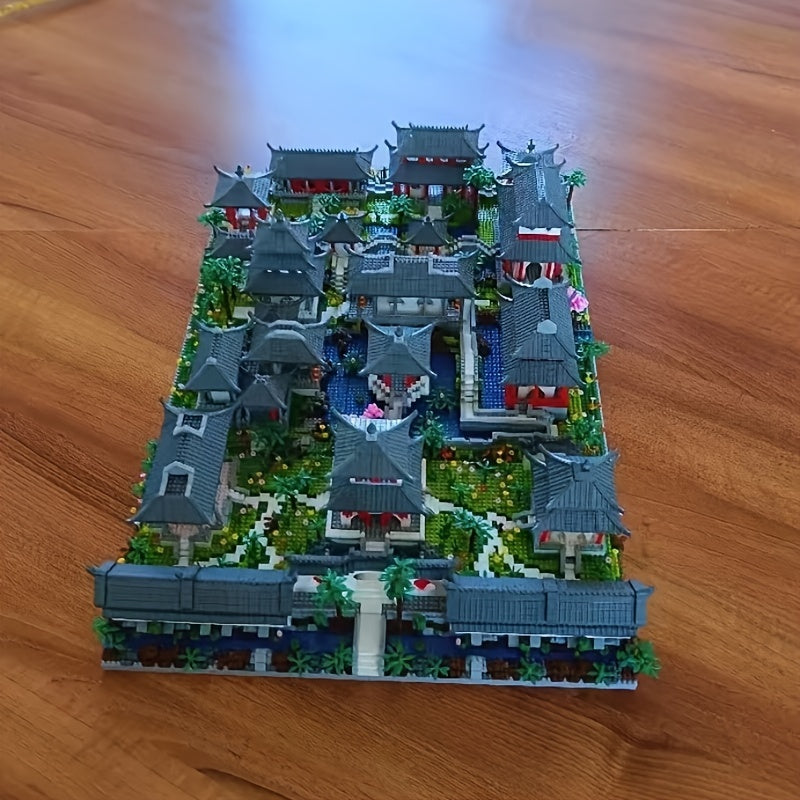 World Landmark Building Landscape Puzzle - 3988/4222/3888pcs + Micro Particle Suzhou Garden 12000pcs Model Castle Educational Toy Kit, Ages 6-8