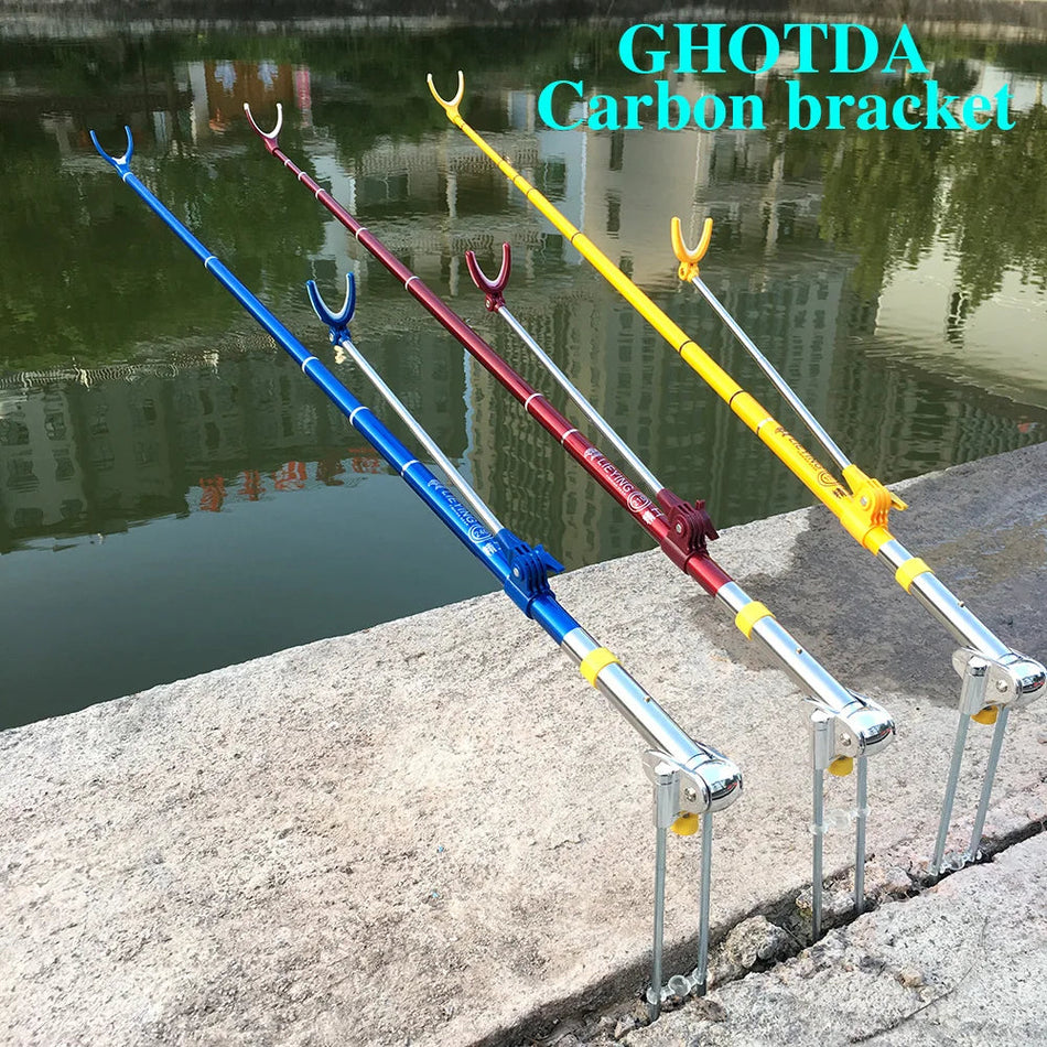 Adjustable Carbon Fiber Fishing Rod Holder: Telescopic Stand Bracket