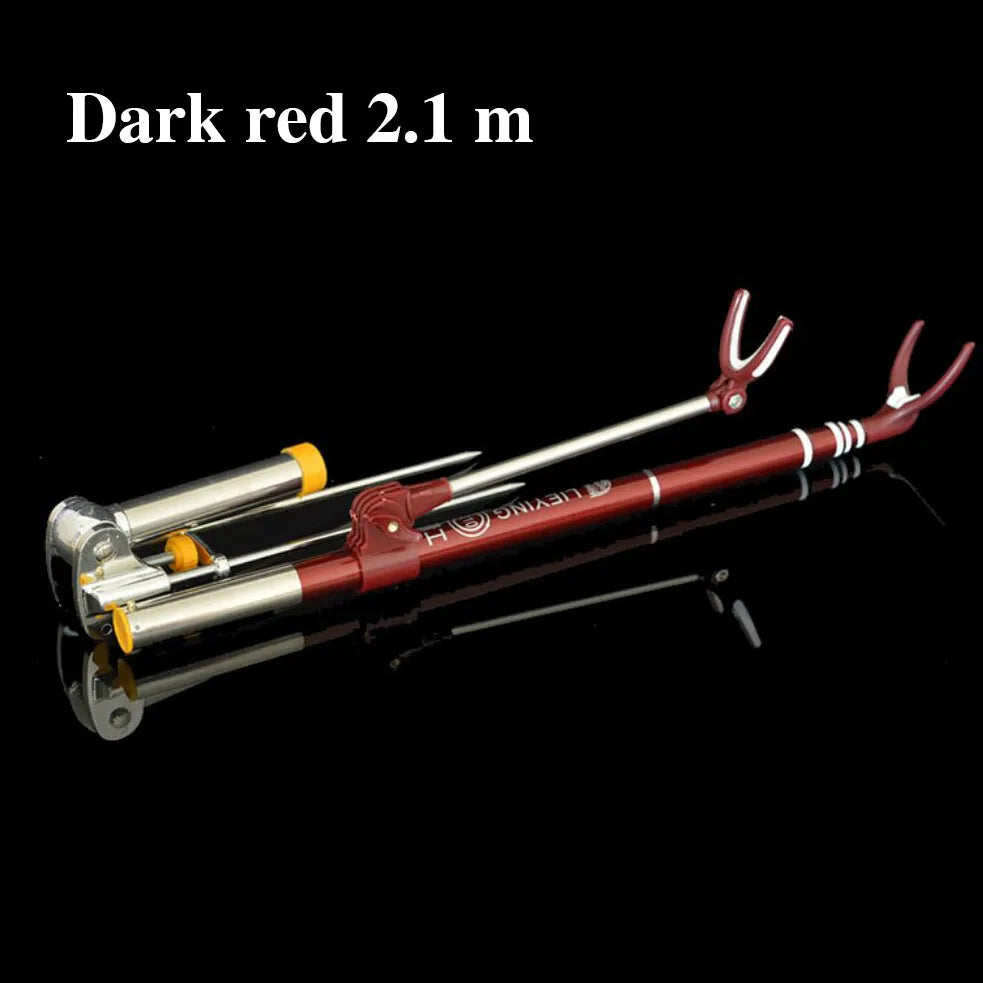 Adjustable Carbon Fiber Fishing Rod Holder: Telescopic Stand Bracket  Red