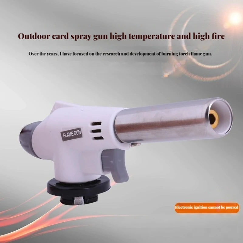 Adjustable Flame Butane Gas Torch for BBQ, Camping, and Cooking