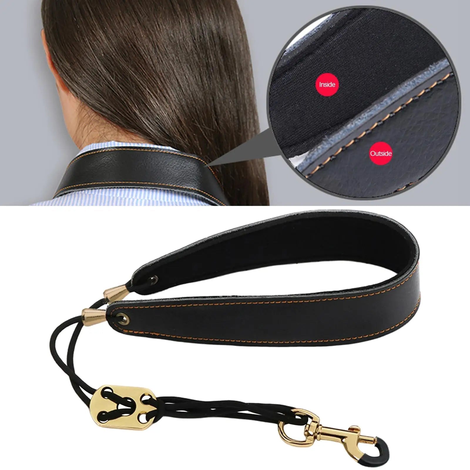 Adjustable Leather Sax Neck Strap: Comfort and Support for Saxophone Players