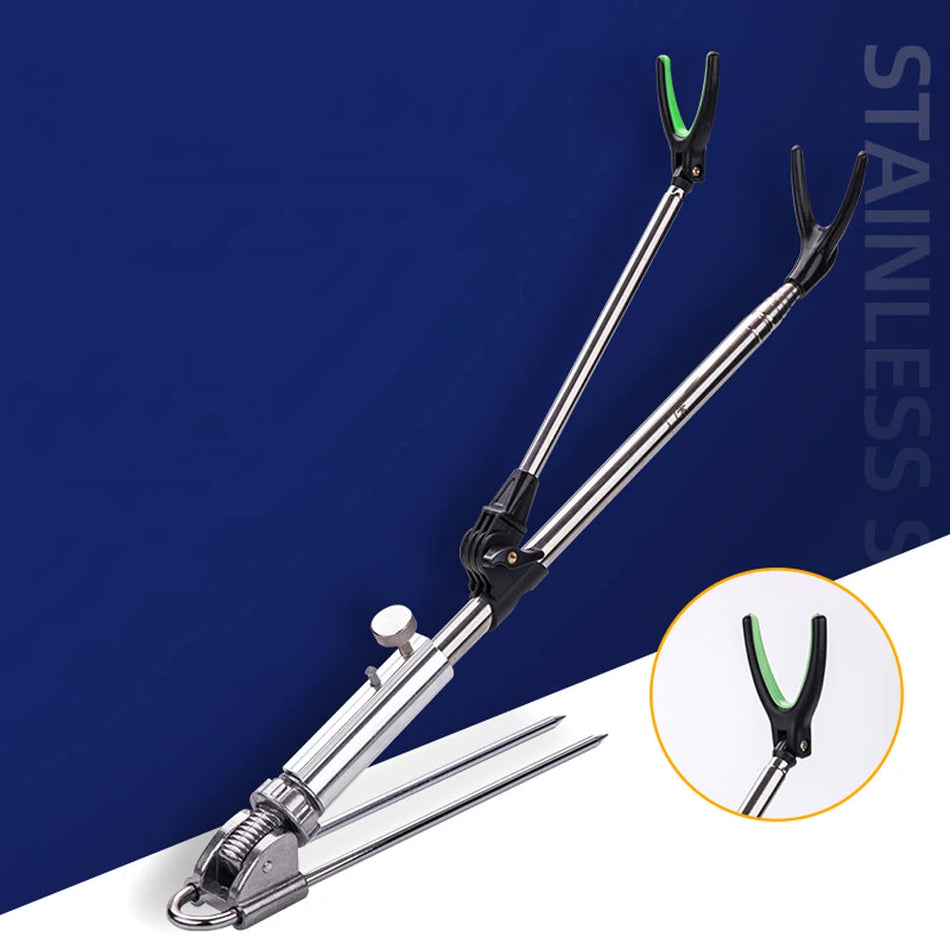 Adjustable Stainless Steel Fishing Rod Pole Rack Stand