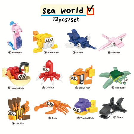 Sea Animal Building Blocks Set - Fun Educational Toy