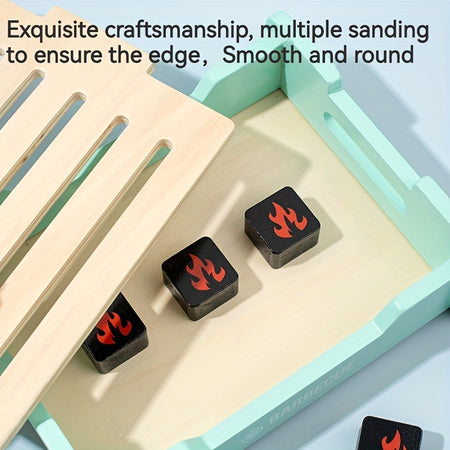 Wooden Deluxe Barbecue Grill &amp; Cooking Toy Set - Includes Seasonings and 2 Ropes