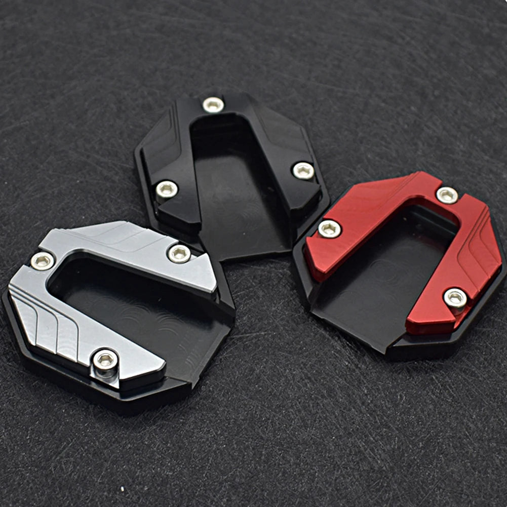 Aluminum Alloy Motorcycle Bike Kickstand Extender Foot Side Stand Extension Foot Pad Support Plate Motorbike Accessories