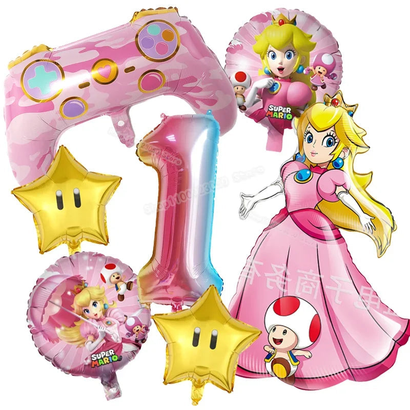 Aluminum Foil Number Balloons Set for Birthday Party 7pcs set-1