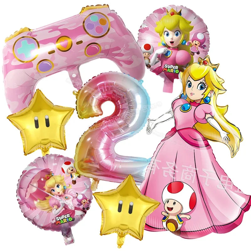 Aluminum Foil Number Balloons Set for Birthday Party 7pcs set-2