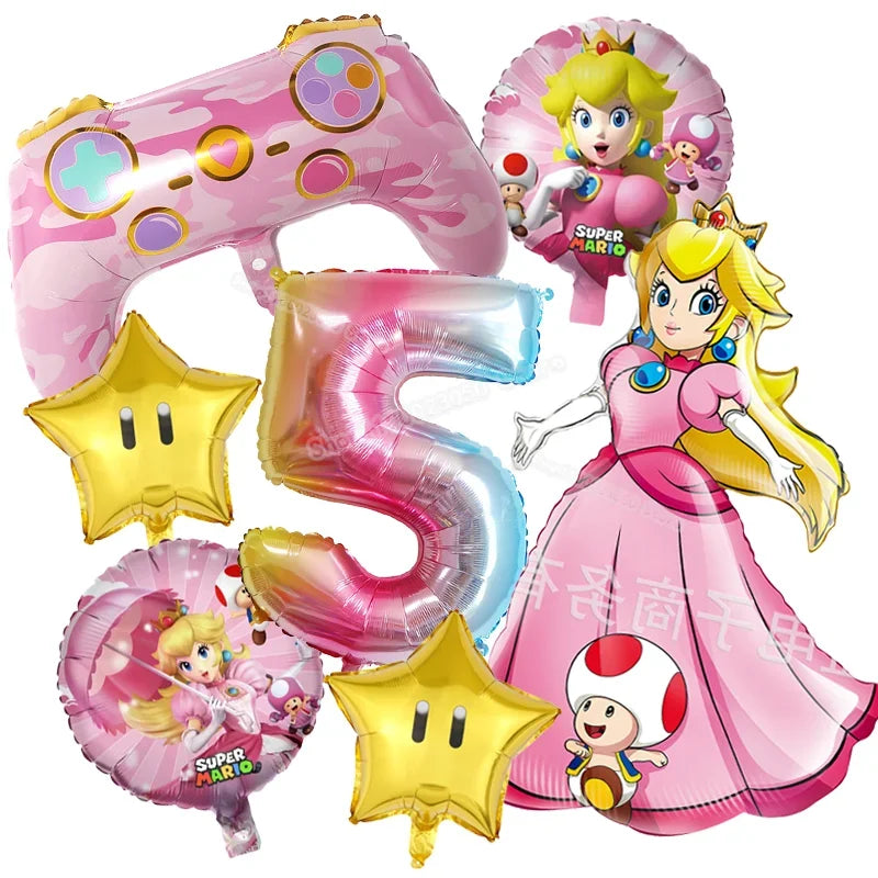 Aluminum Foil Number Balloons Set for Birthday Party 7pcs set-5