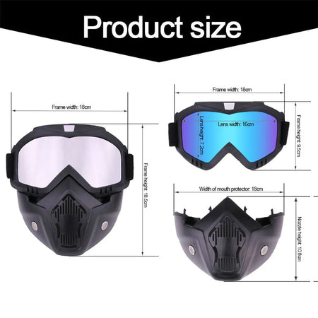 Anlyxi MTB Bike Helmet with Windproof Face Mask &amp;amp; Goggles