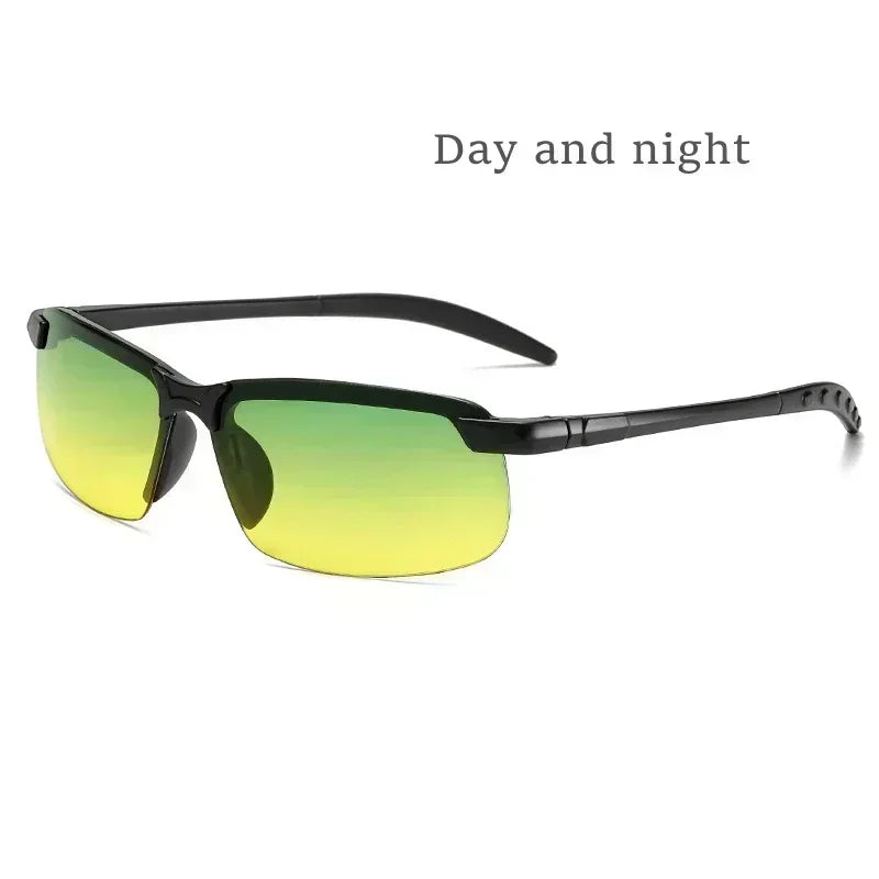 Anti-UV Night Vision Sunglasses Day Night Driving Glasses Sunglasses Men Fashion Outside Adult Eyewear Driver Driving Glasses green