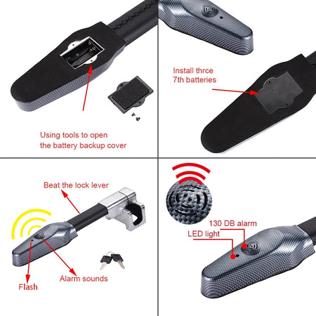 AUMOHALL Universal Steering Wheel Lock - Anti-Theft Car Security Clamp