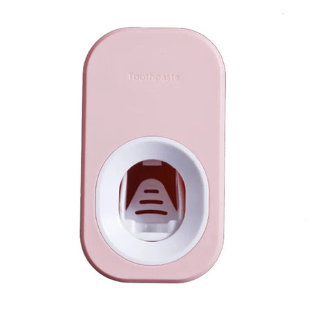 Automatic Toothpaste Dispenser Squeezers Toothpaste Tooth Dust-proof Toothbrush Holder Wall Mount Stand Bathroom Accessories Set Pink