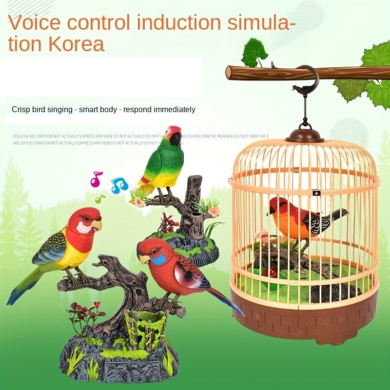 Interactive Voice-Activated Parrot Decoration &amp; Toy