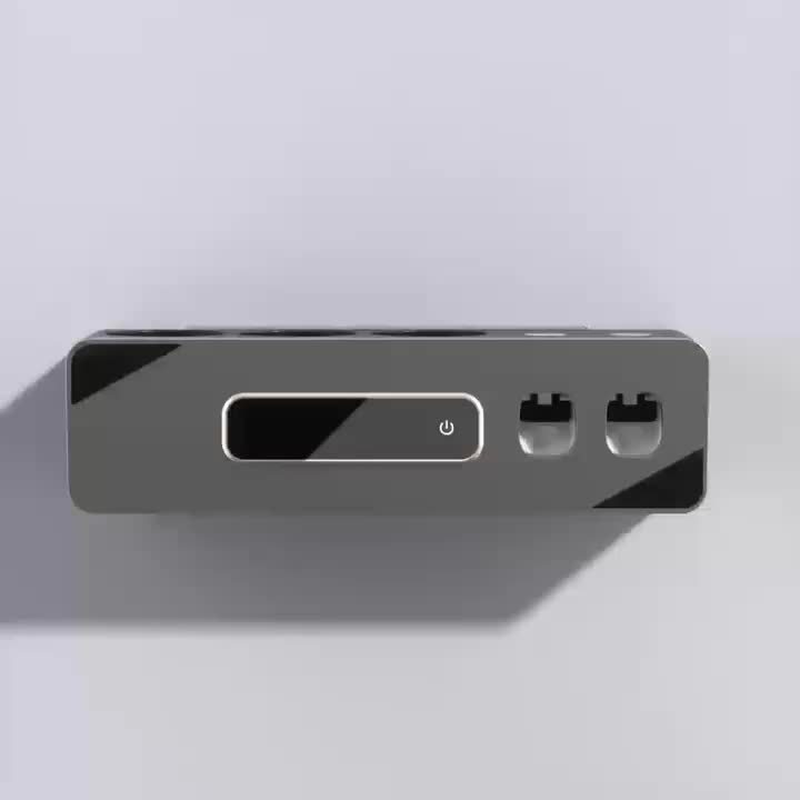 Smart Touchless Toothbrush with Wall-Mounted Drying Rack and Rechargeable Battery