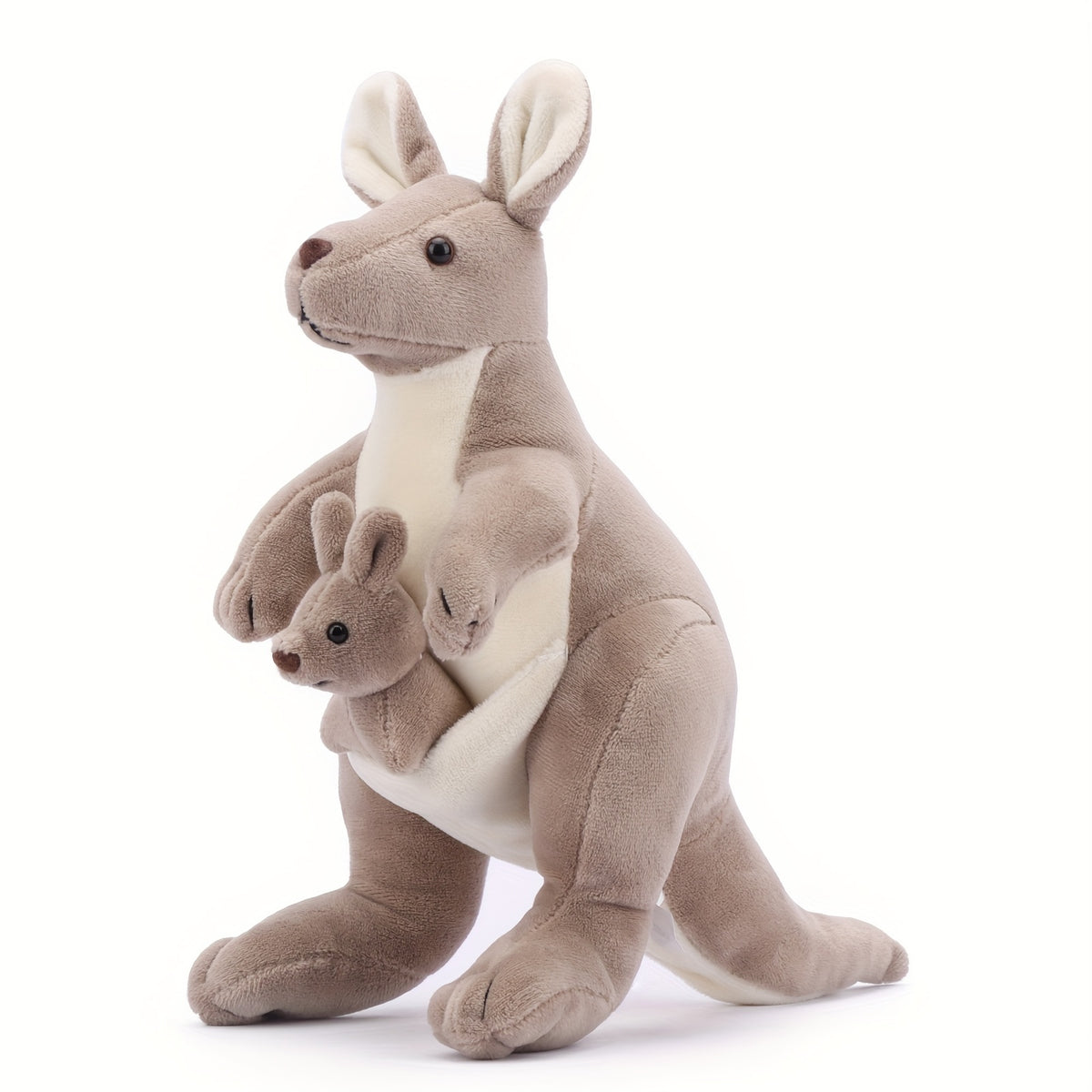 Cuddly Kangaroo &amp; Baby Plush Toy Set - Perfect Gift for Babies 0-3 Years