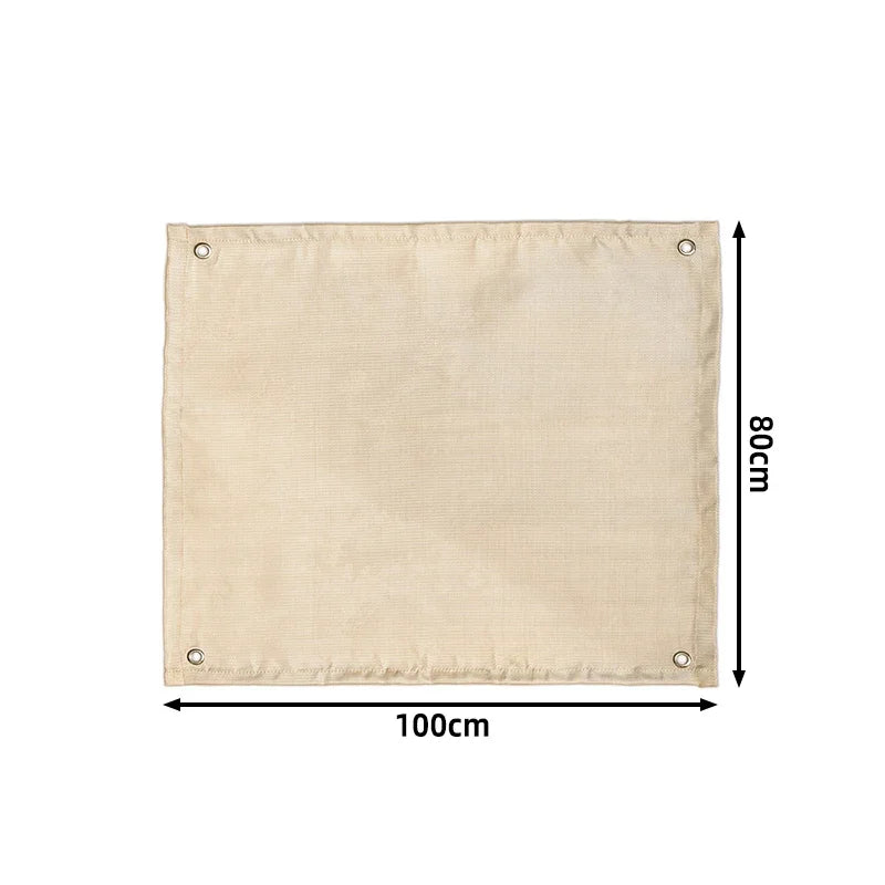 Barbecue Pad Fire Blanket Camping Fireproof Cloth Fire Pit Mat Picnic BBQ Pad High Temperature Anti-Scald Flame Retardant Rug