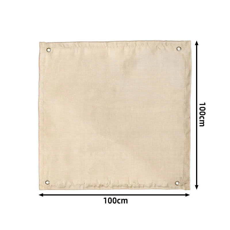 Barbecue Pad Fire Blanket Camping Fireproof Cloth Fire Pit Mat Picnic BBQ Pad High Temperature Anti-Scald Flame Retardant Rug