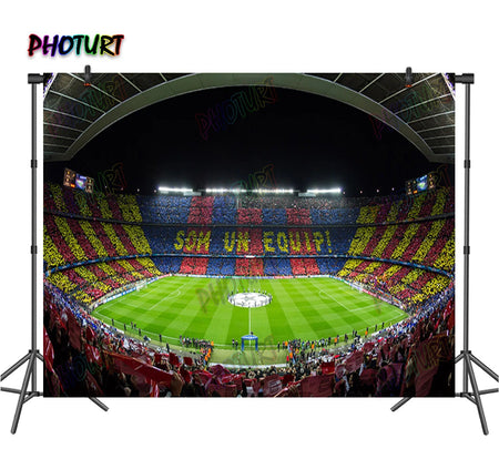 Barcelona Camp Nou Football Field Vinyl Photography Backdrop