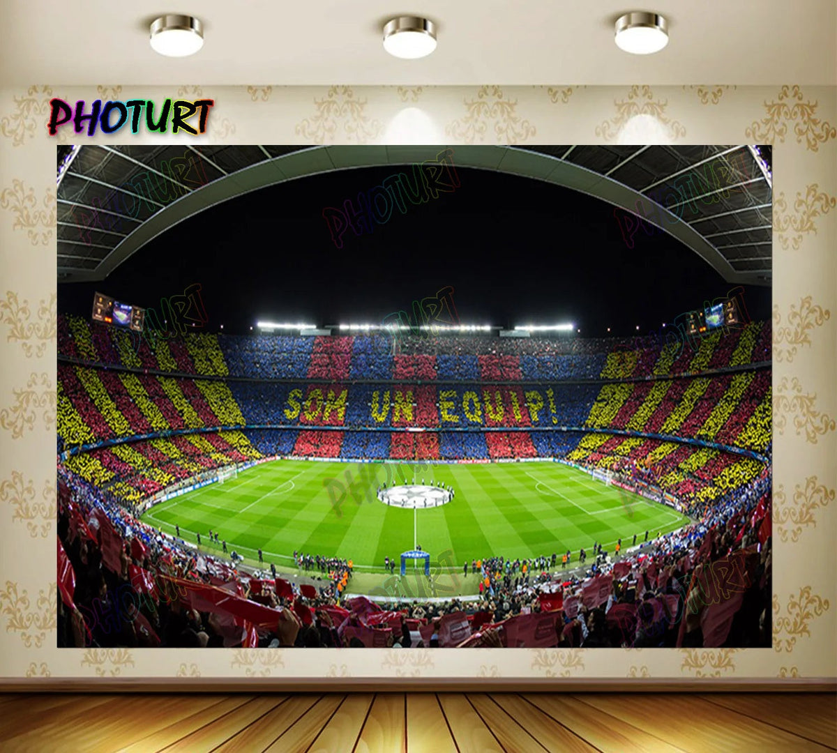 Barcelona Camp Nou Football Field Vinyl Photography Backdrop