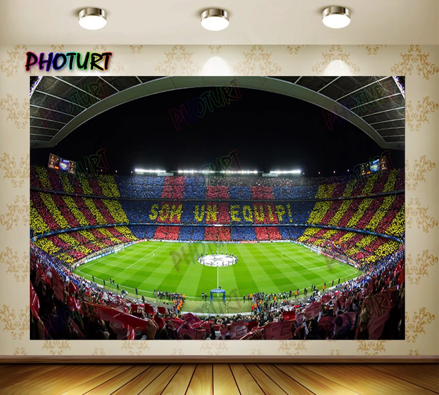 Barcelona Camp Nou Football Field Vinyl Photography Backdrop