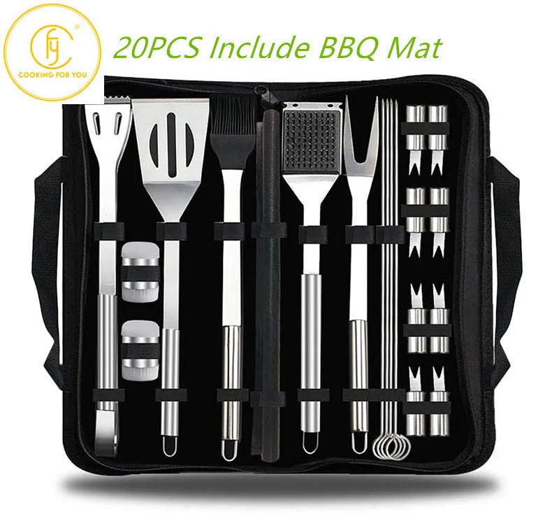 BBQ Tools Set Barbecue Utensil AccessoriesThermometer Barbeque Grilling  Accessories  Outdoor Gril Tools Set Bbq Utensil Set