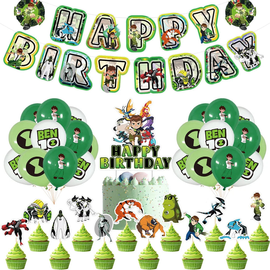 Ben-10 Cartoon Birthday Party Decoration Set