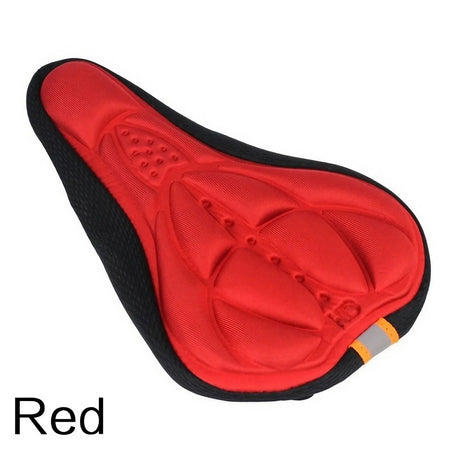 Bicycle Seat Breathable Bicycle Saddle Seat Soft Thickened Mountain Bike Bicycle Seat Cushion Cycling Gel Pad Cushion Cover Red