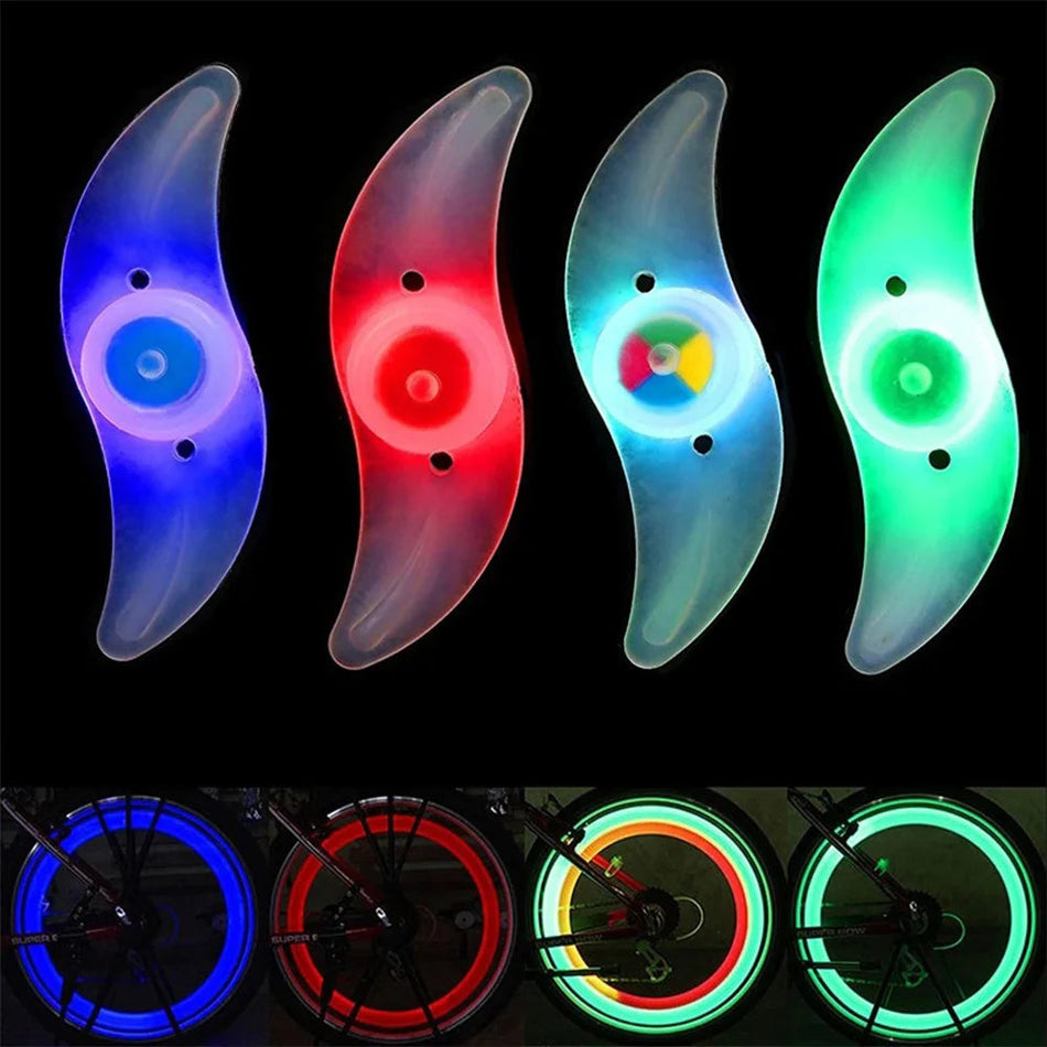 Bicycle Wheel Spoke Light Mini LED Neon Bike Spoke Light 3 Lighting Mode Safety Warning Light Cycling Light Bicycle Accessories