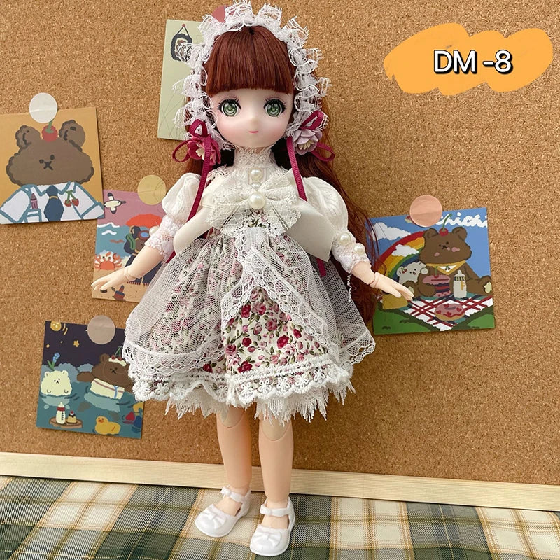 Bjd Dolls 30cm Anime Doll Full Set 1/6 Bjd 23 Joint Movable Body
