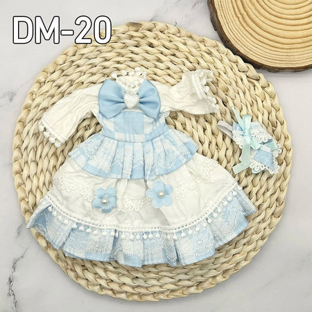 Bjd Dolls 30cm Anime Doll Full Set 1/6 Bjd 23 Joint Movable Body With Skirt Hat Headdress Girls Dress Up DIY Toys Reborn Kawaii DM-20 clothes / 30 cm