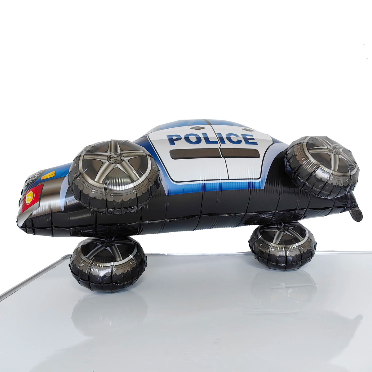 Blue Car Police Truck Foil Balloon Boys Birthday Balloons