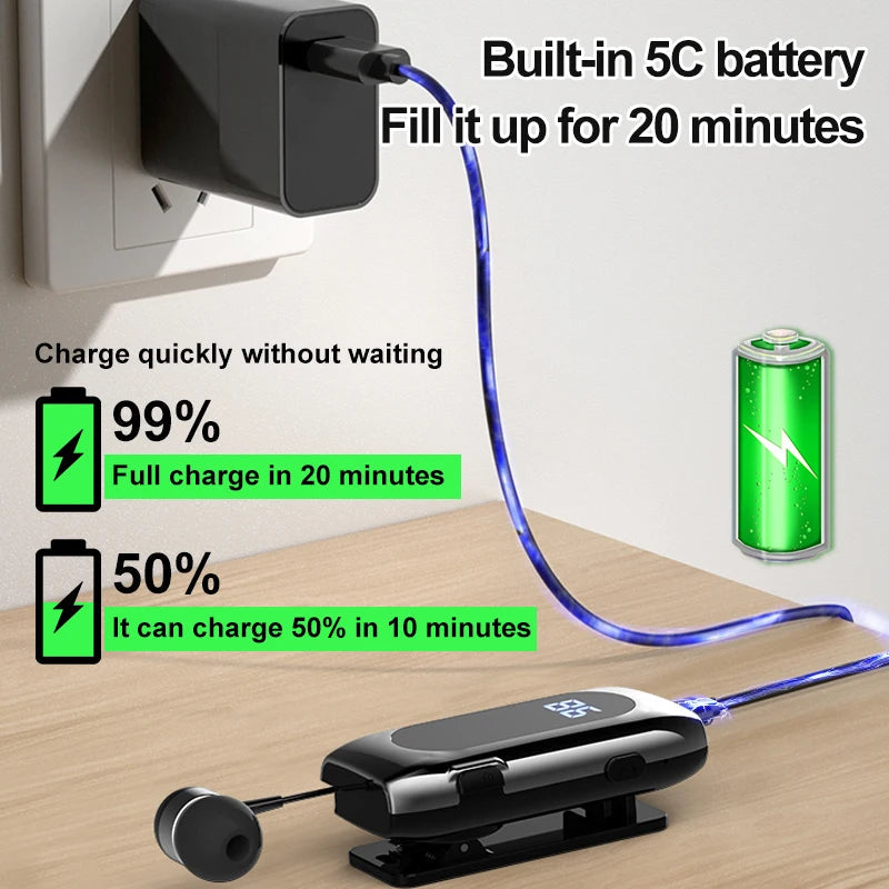 Bluetooth Headset K55 BT V5.2 Talk/Music Time 20 Hours,LED Digital Display,Noice Cancelling Wireless Earphones