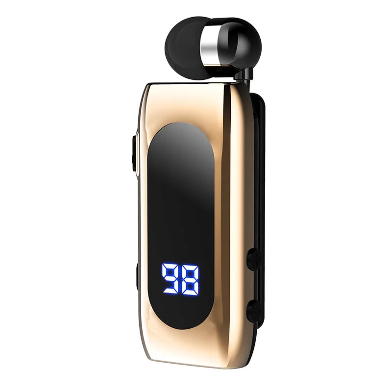 Bluetooth Headset K55 BT V5.2 Talk/Music Time 20 Hours,LED Digital Display,Noice Cancelling Wireless Earphones gold / CHINA