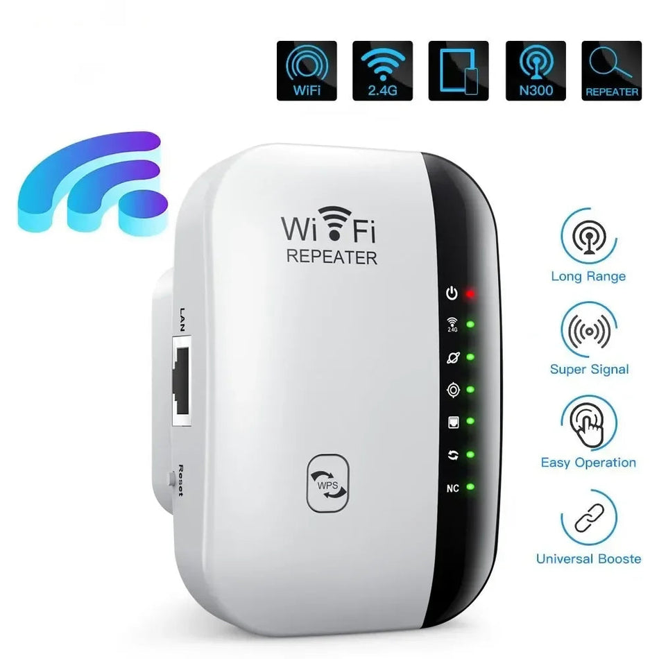 Brand New 7-lamp 300Mbps Wireless WIFI Repeater 2.4G Router Range Extender