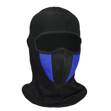 Breathable Motorcycle Full Face Balaclava: Windproof &amp;amp; Dustproof Hat blue
