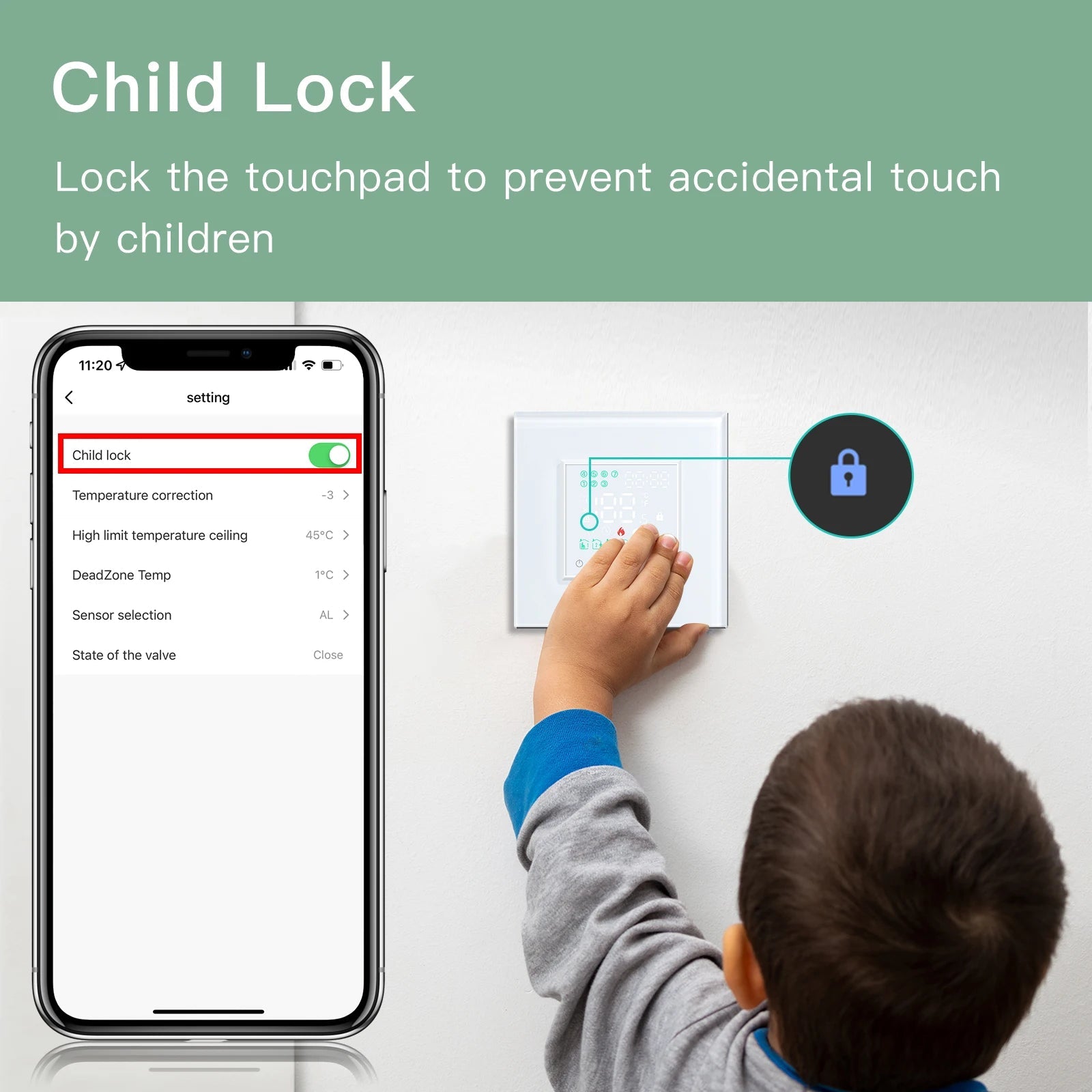 BSEED Boiler Zigbee Thermostat LED Touch Screen Switches - Smart Temperature Controller
