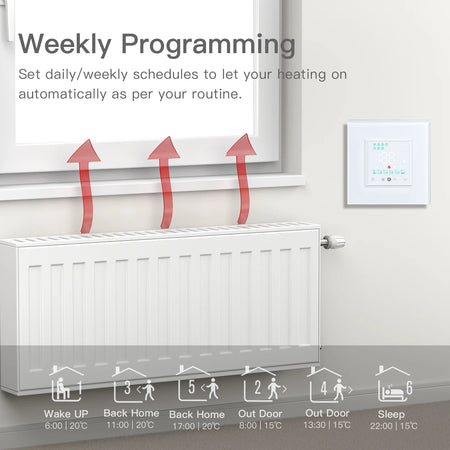 BSEED Boiler Zigbee Thermostat LED Touch Screen Switches - Smart Temperature Controller
