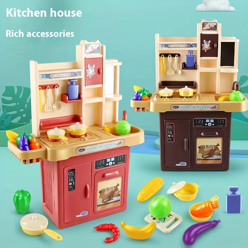 Kids' Play Kitchen Set - Pretend Cooking &amp; Food Sorting Toy with Fruits and Vegetables - Ideal Christmas or Birthday Gift for Ages 3-6