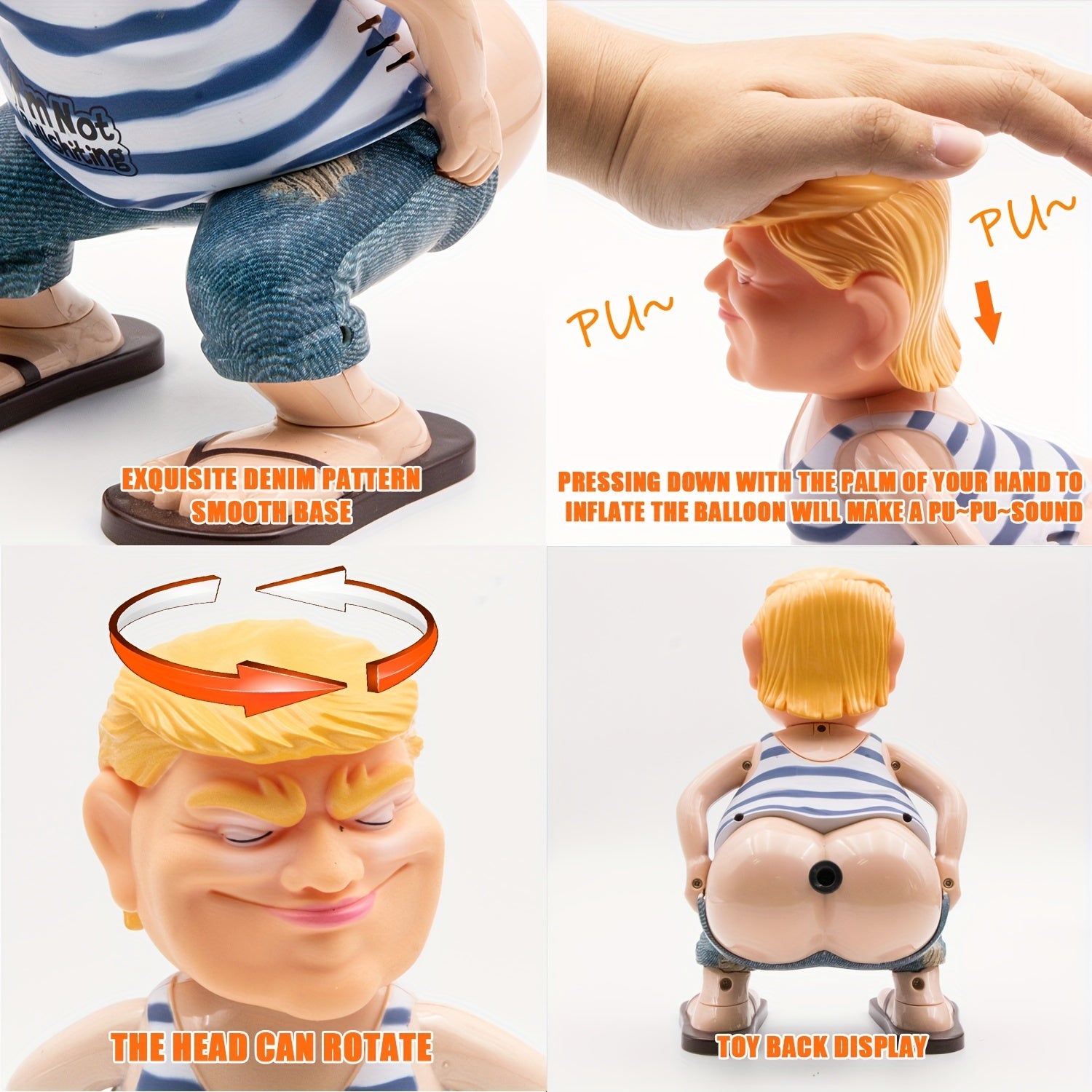 Farting Man Balloon Game Creative Toy - Stress Relief &amp; Party Game