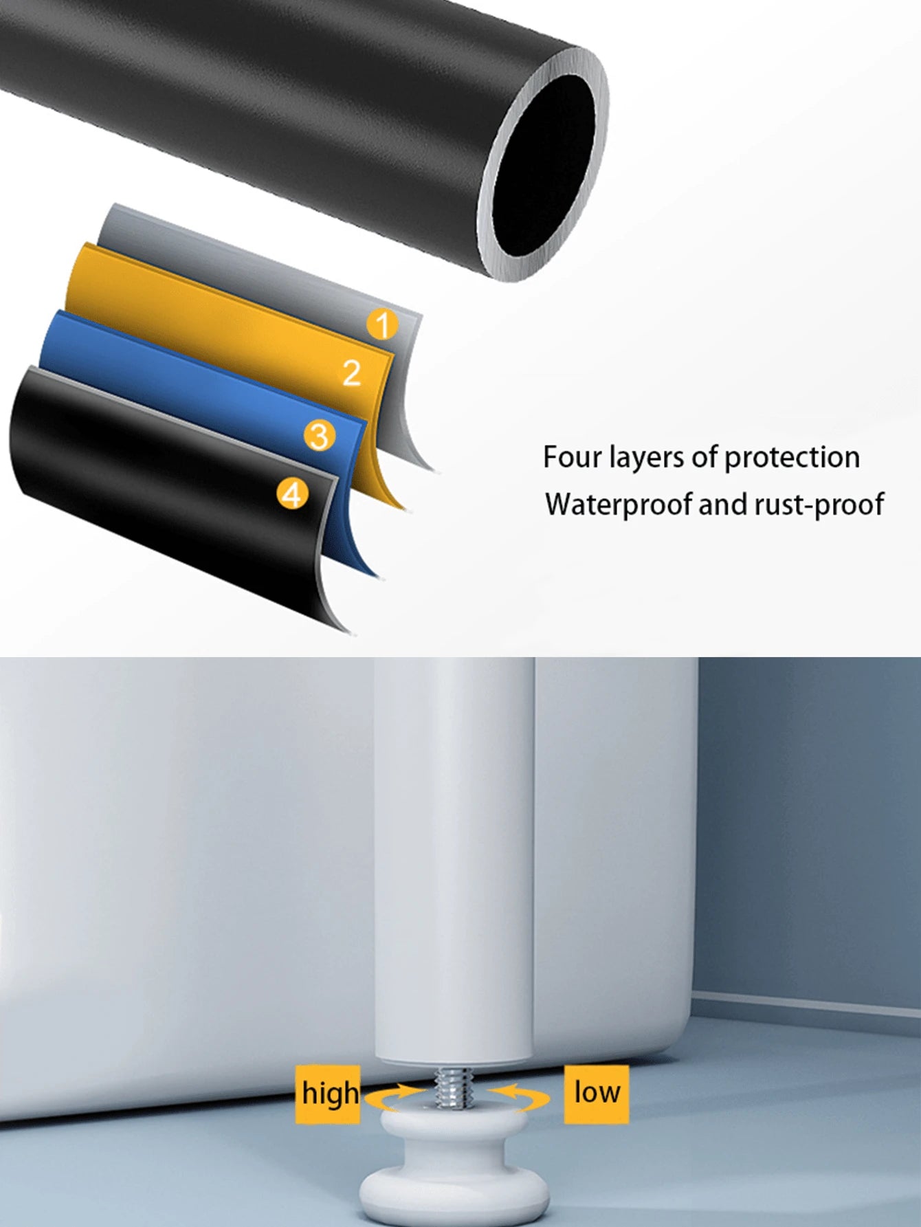 Elegant White Bathroom Cabinet Storage Rack - 45x25x160cm