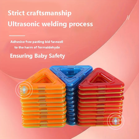 Magnetic Building Blocks Toy - Educational Gift for Kids Over 3 Years Old