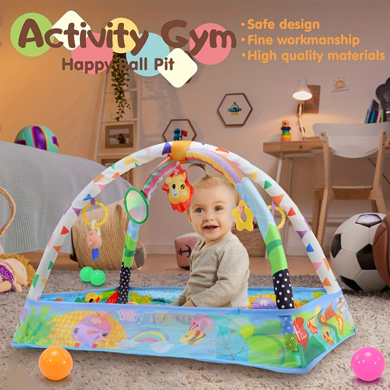 Aoma Baby Play Mat &amp; Activity Gym With Sensory Toys And Ball