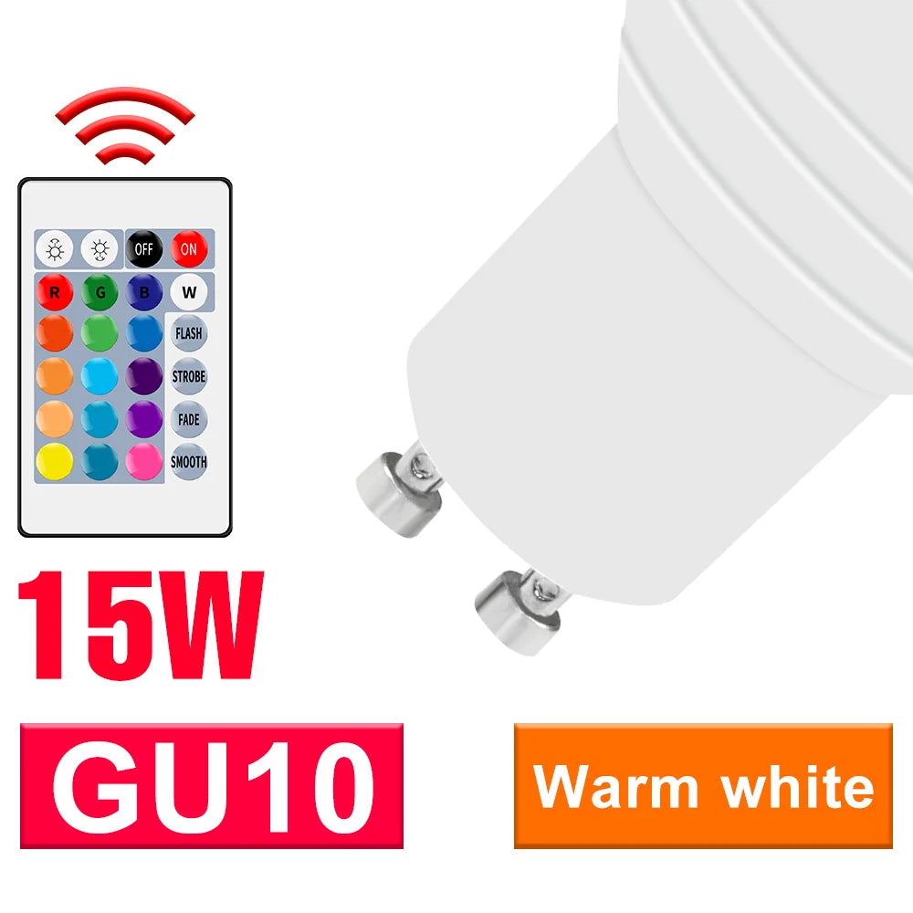 CanLing RGB Spotlight LED Bulb with Smart Control for Home Decor  GU10 Warm White / 2 Years Warranty / Milky