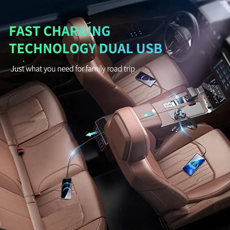 Car Bluetooth 5.0 FM Transmitter Wireless Audio Receiver Car MP3 Player 25W PD Fast Charge With Apple Type-C Port Charging Cable