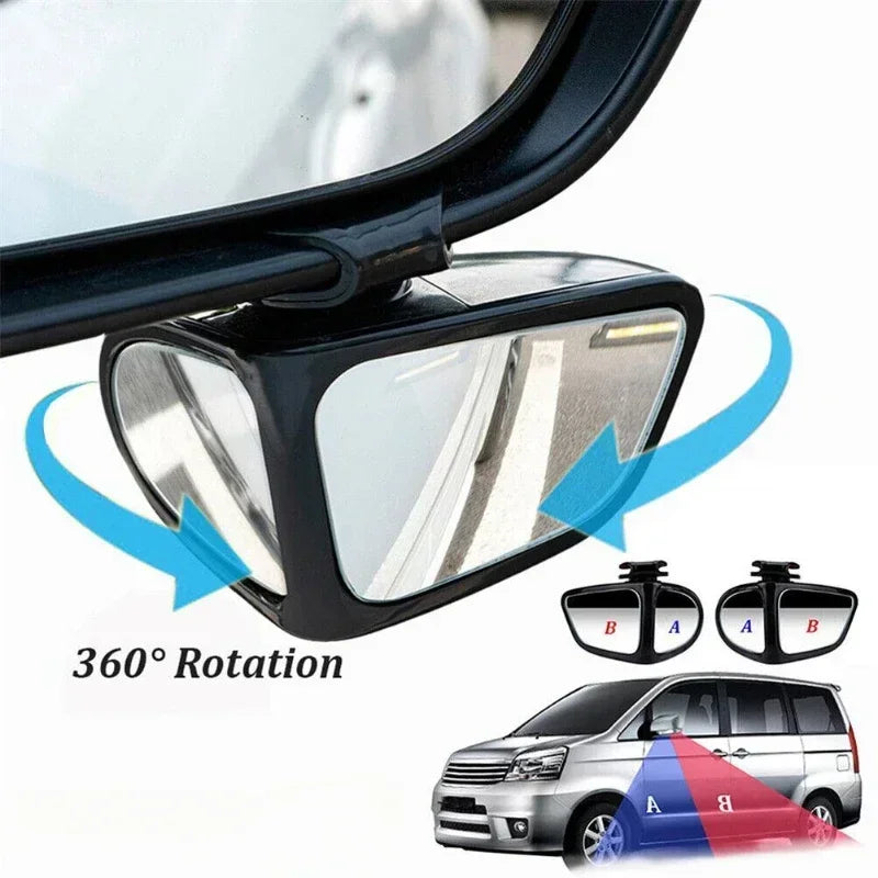 Car Rearview Mirror Blind Spot Mirror Front and Rear Wheels 360&amp;deg; Adjustable Wideangle Blind Spot Reflective Reversing