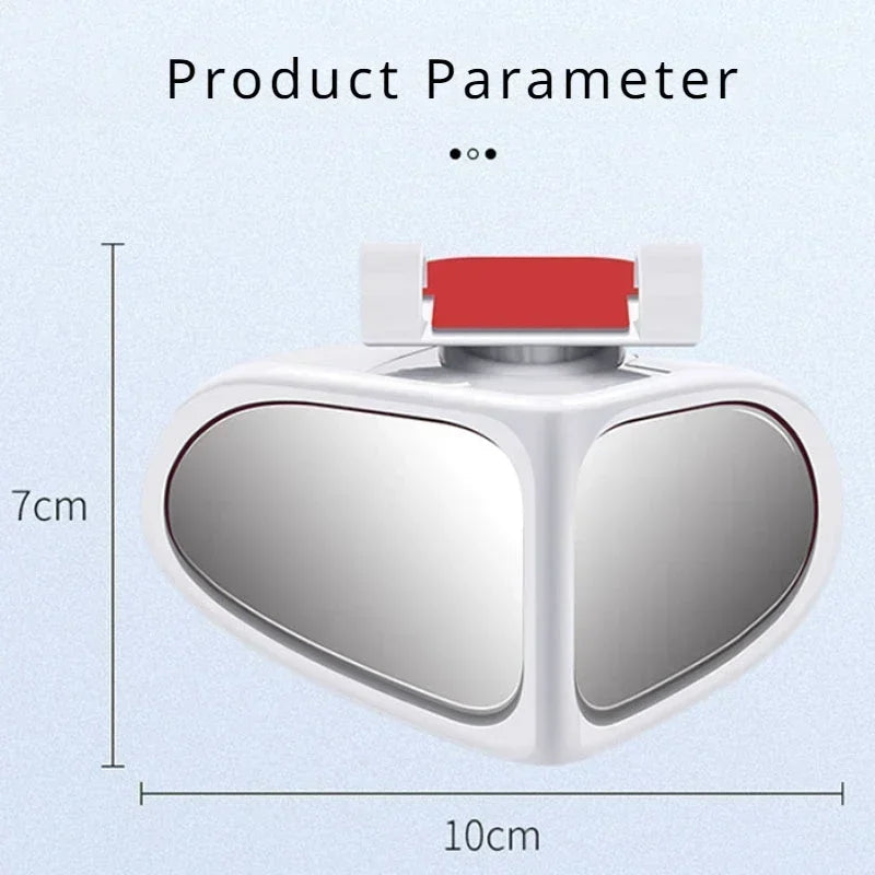 Car Rearview Mirror Blind Spot Mirror Front and Rear Wheels 360&amp;deg; Adjustable Wideangle Blind Spot Reflective Reversing